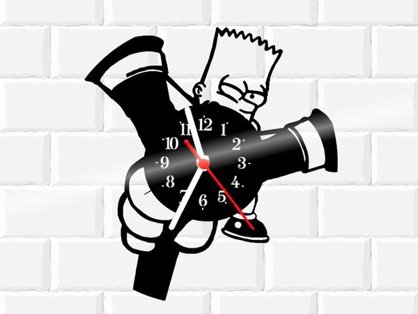 Relógio de Vinil Disco Lp Parede os Simpsons Bart Homer - 91052900