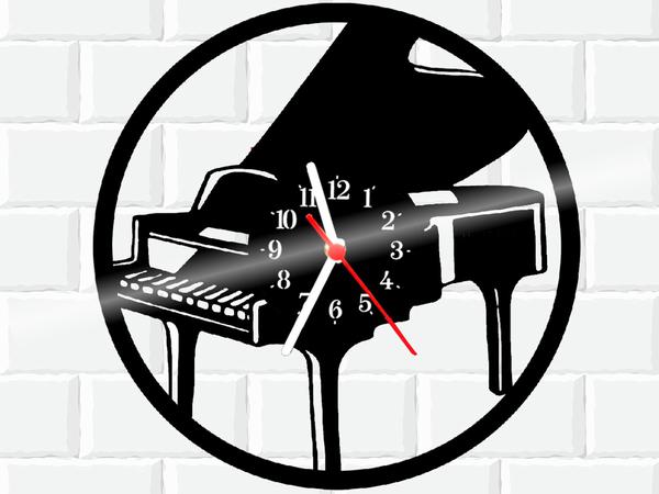 Relógio de Vinil Disco Lp Parede Piano Instrumento - 3D Fantasy