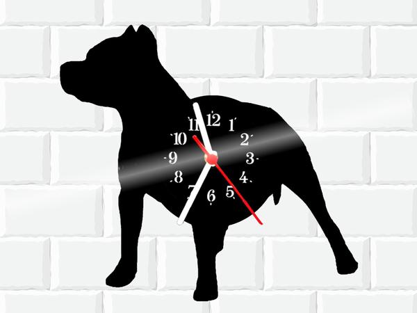 Relógio de Vinil Disco Lp Parede Pitbull Cachorro Pet - 3D Fantasy