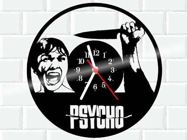 Relógio de Vinil Disco Lp Parede Psicose Psycho Filme Cinema - 3D Fantasy