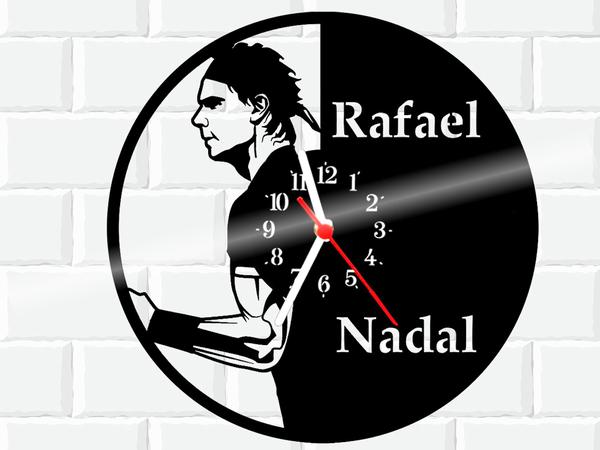 Relógio de Vinil Disco Lp Parede Rafael Nadal Tenis - 3D Fantasy