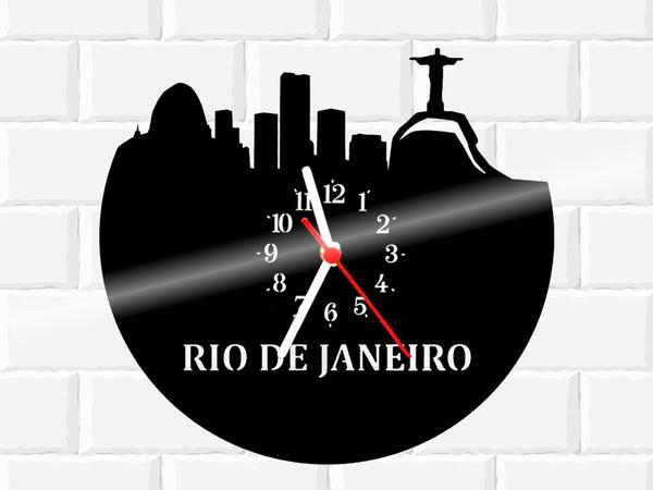 Relógio de Vinil Disco Lp Parede Rio de Janeiro Viagem - 3D Fantasy