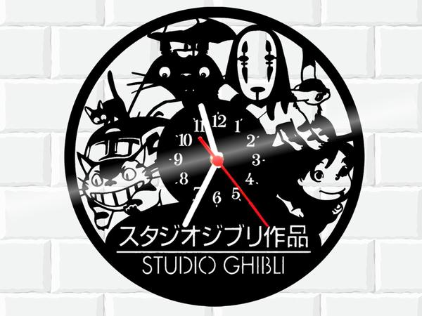 Relógio de Vinil Disco Lp Parede Studio Ghibili Serie - 3D Fantasy