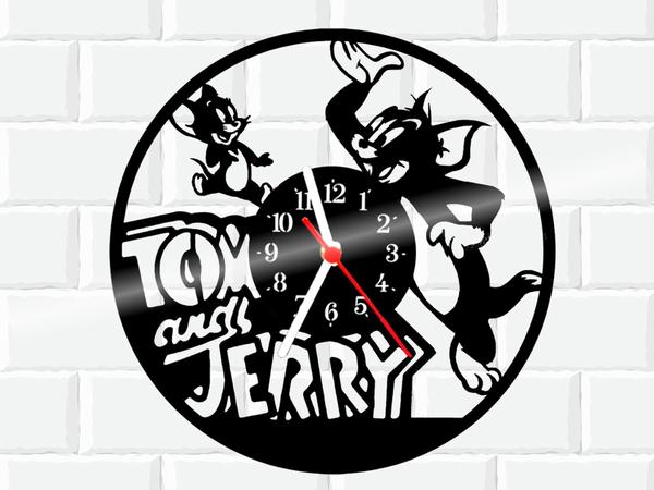 Relógio de Vinil Disco Lp Parede Tom e Jerry Desenho - 3D Fantasy