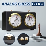 Relógio de xadrez analógico de metal 1-GO Count Up Down Alarm Timer For Game Competition