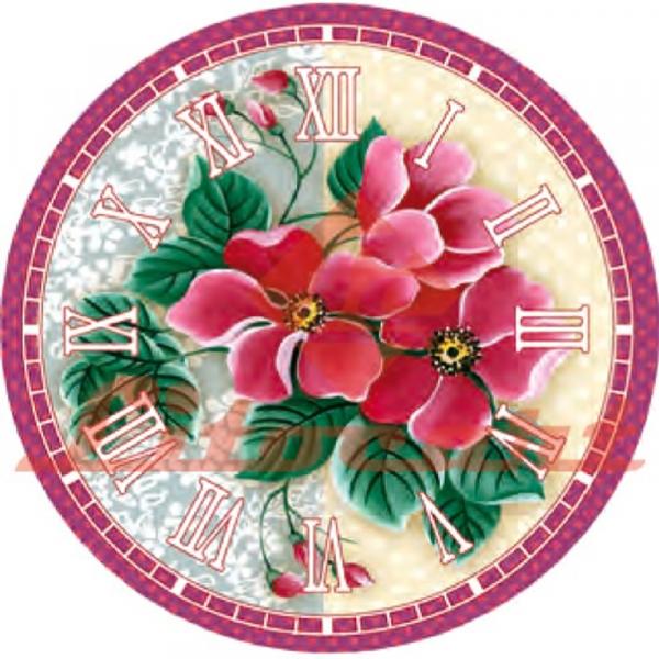 Relógio Decorado MDF e Decoupage 20x20 Flores LMAPCR-003 - Litocart
