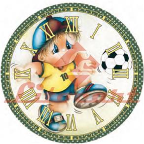 Relógio Decorado MDF e Decoupage 20x20 Futebol Brasil LMAPCR-012 - Litocart