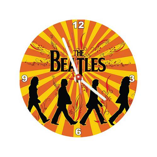 Relógio Decorativo Beatles Retrô Orange