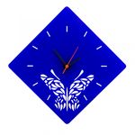 Relógio Decorativo Borboleta em Acrílico Azul