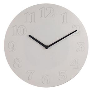 Relógio Decorativo Branco com Ponteiros Pretos