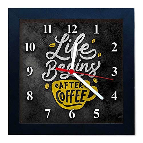 Relógio Decorativo Caixa Alta Tema Café 28x28 - QW40