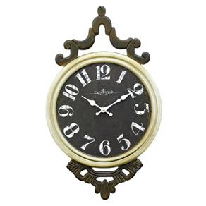 Relógio Decorativo de Madeira Trabalhada Estilo Clássico