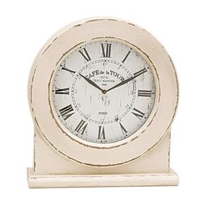 Relógio Decorativo de Mesa Estilo Clássico na Cor Creme