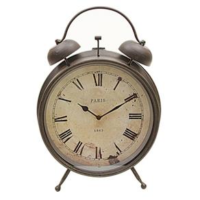 Relógio Decorativo de Metal Escuro Clássico Paris