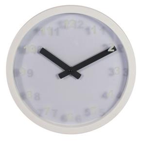 Relógio Decorativo de Parede Branco com Ponteiros Pretos