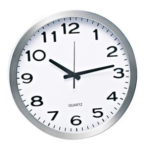 Relógio Decorativo de Parede Branco em Aluminium Natural - ZS0001W