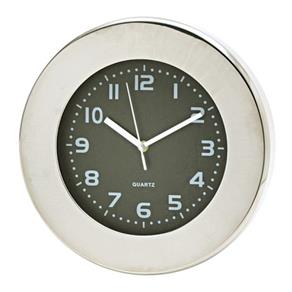 Relógio Decorativo de Parede com Armação Larga em Aluminium Natural 31cm