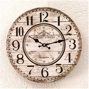Relógio Decorativo de Parede em Madeira no Estilo Clássico 49 Bond Street