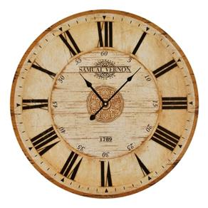 Relógio Decorativo de Parede em Madeira no Estilo Clássico Samual Vernon