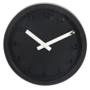 Relógio Decorativo de Parede Preto com Ponteiros Brancos
