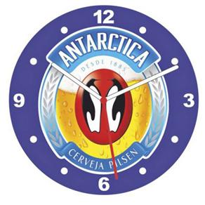 Relógio Decorativo de Parede Relobras Wood 29 Cm Antarctica - Azul Doce
