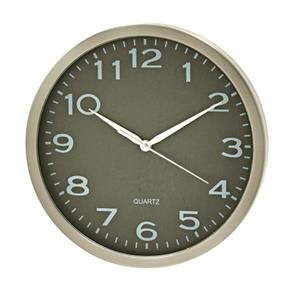 Relógio Decorativo de Parede Verde em Aluminium Natural 31cm