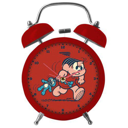 Relógio Decorativo Despertador de Metal Turma da Mônica - 17 Cm