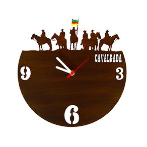 Relógio Decorativo Modelo Cavalgada Tabaco