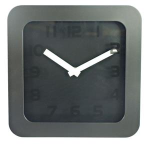 Relógio Decorativo Quadrado Preto com Ponteiros Brancos