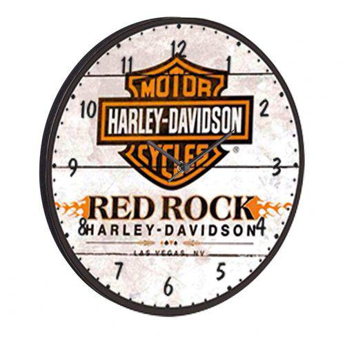 Relógio Decorativo Redondo 35cm BW Quadros Branco/Laranja