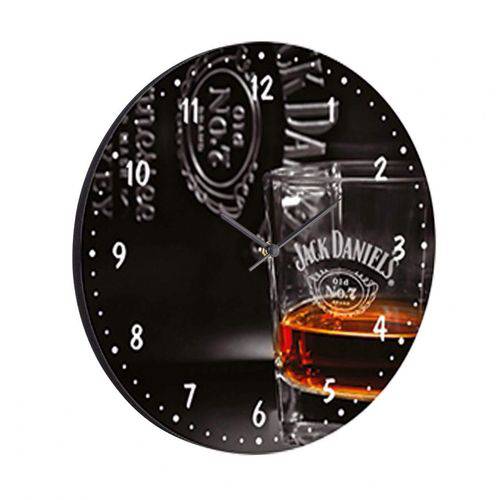 Relógio Decorativo Redondo 35cm BW Quadros Preto