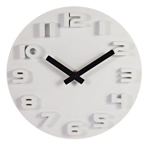 Relógio Decorativo Redondo Branco com Ponteiros Pretos