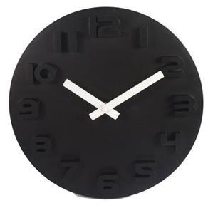 Relógio Decorativo Redondo Preto com Ponteiros Brancos