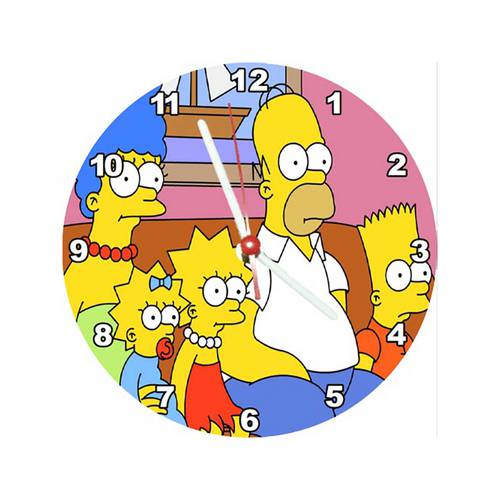 Relógio Decorativo Simpsons Família no Sofa