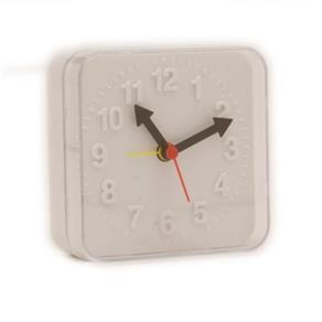 Relógio Decorativo Tipo Depertador na Cor Branca com Ponteiros Pretos