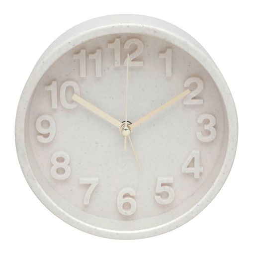 Relógio Despertador 13cm Bege Fine Marble