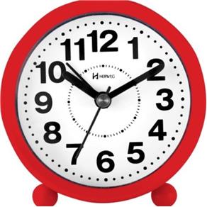 Relógio Despertador a Pilha Vermelho Alarme Herweg 2713-044