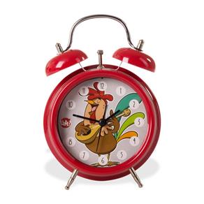 Relógio Despertador Animal Galo - Vermelho