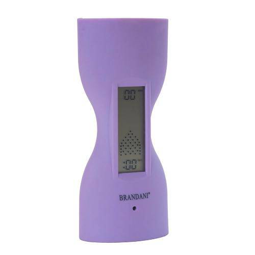 Relógio Despertador Barômetro Plástico Lilás 9,5cm
