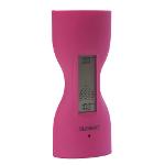 Relógio Despertador Barômetro Plástico Rosa 9,5cm