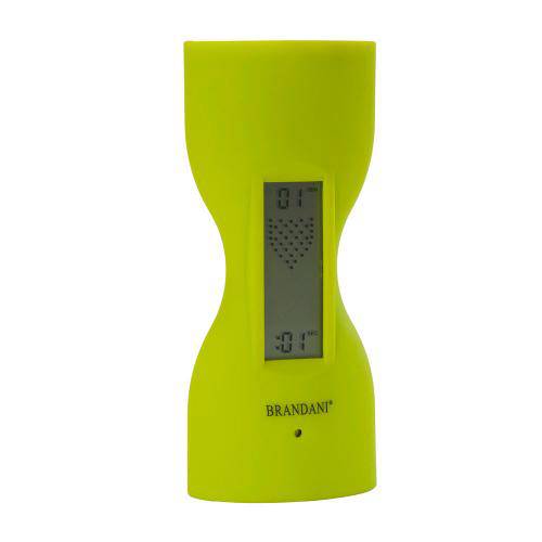 Relógio Despertador Barômetro Plástico Verde 9,5cm