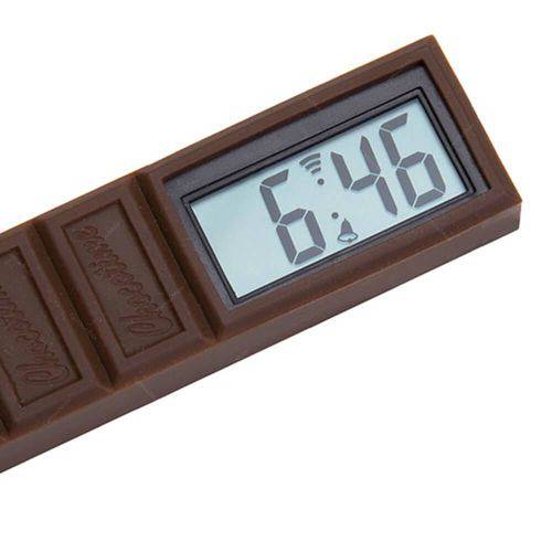Relógio Despertador Barra de Chocolate Marrom em Silicone - Urban