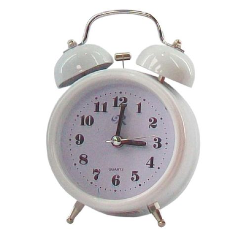 Relógio Despertador Branco Antigo Som Alto RL13