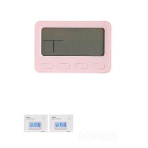 Relógio Despertador com Visor LCD Rosa Miniso