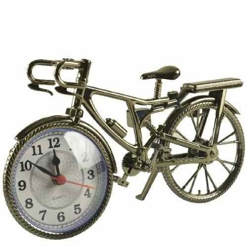 Relógio Despertador de Mesa Analógico - Bicicleta