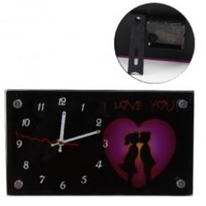 Relogio Despertador de Mesa Decorativo Romantico I Love You