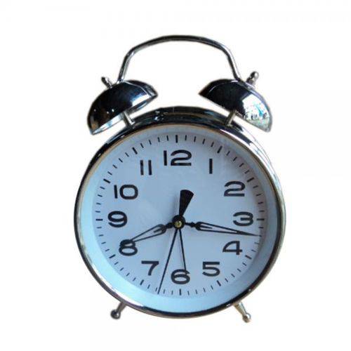 Relógio Despertador de Metal Clássico 20cmx6cmx15cm