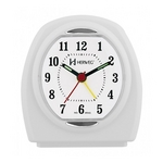 Relogio Despertador Decorativo Alarme Sonoro Mecanismo Step Branco Herweg