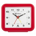 Relogio Despertador Decorativo Tradicional Retangular Mecanismo Step Vermelho Pantone Herweg