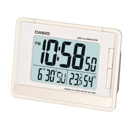 Relógio Despertador Digital Casio C/ Calendário e Termômetro Dq-980-7df